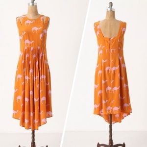 Anthropologie Charlotte Taylor camel dress